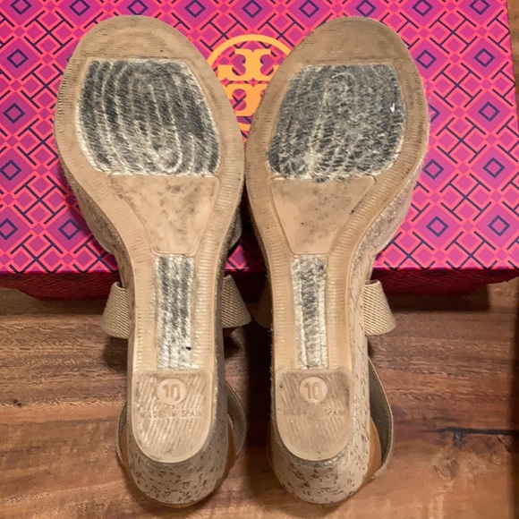 🌊EUC Tory Burch Adonis Peep-Toe Cork Wedge Espadrilles🌊 - Picture 6 of 10